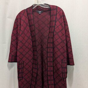 Red and Black Geometric Sweater